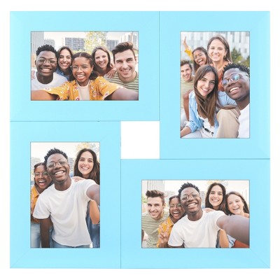 REGALWOVEN Wall Hanging Decor Collage Picture Family Photo Frame  Holds 4 Photos of 4"x6"