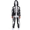 Tipsy Elves Kids Halloween Skeleton Costume - Comfy Easy Youth Jumpsuit - Front and Back Print with Zip Up Mask - 2 of 4