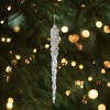 Kurt Adler Acrylic Ornament for Christmas Tree, Glittered Icicles (Pack of 6) - 2 of 2