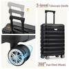 ChicFurnit Luggage 20"/24"/28" Hardside Large Checked Luggage, 3 Pcs ABS Hardside Luggage Sets, TSA Lock, Spinner Wheels, Black, 31.12"*20.04"*12.06" - 4 of 4