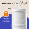 Amici Pet Retro Treats Canister - 72 Oz White Metal Food Storage with Embossed Design, Airtight Silicone Gasket Lid for Dry or Wet Pet Food - 2 of 4