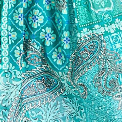 aquamarine paisley