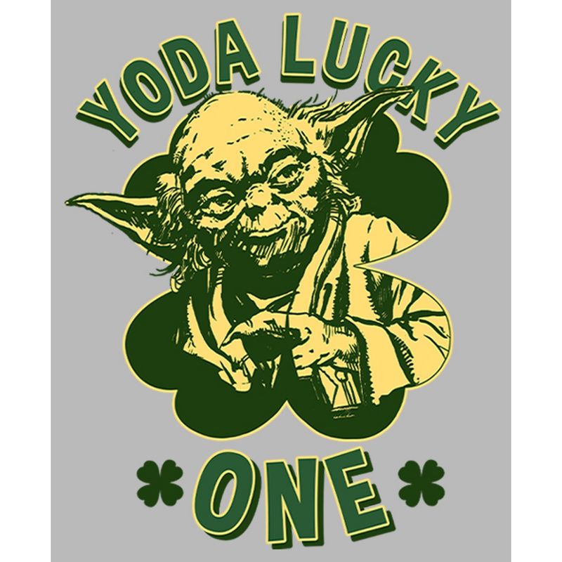 Women's Star Wars St. Patrick's Day Yoda Lucky One T-Shirt, 2 of 5