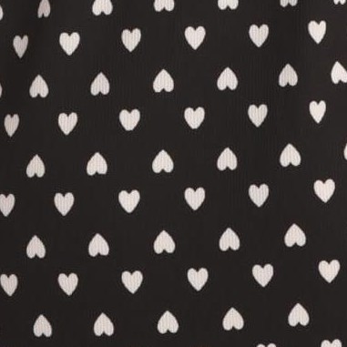 mini hearts - black