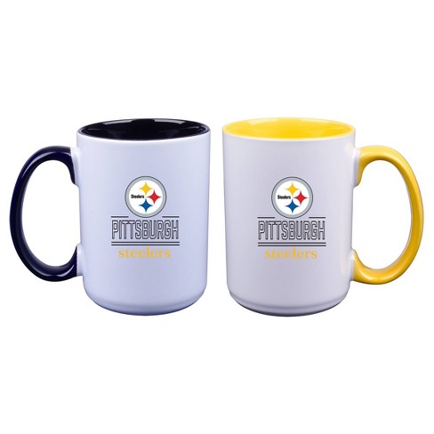 Pittsburgh Steelers Home and Away Two-Piece 15oz. Team Color Mug Set