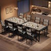 Dining Table Set for 2/4 with Upholstered Chairs & Corner Protectors, Small Space Kitchen Table, Rustic Gray/Brown - 4 of 4