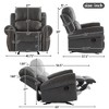 40.75'' Suede Recliner Chair with Manual Glider Mechanism and Spacious Seat for Living Room - 2 of 4