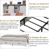 PAKASEPT Farmhouse Queen Size Bed Frame with Storage Bookcase Headboard with Sliding Barn Door, White Platform Bed w/Charging Station - 3 of 4