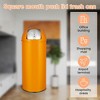 17 Gallon/65L Push Lid Trash Can with Removable Inner Bucket, Stainless Steel Tall Commercial Waste Bin for Kitchen, Office, Restaurant, Home - 2 of 4