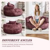 MOONMISS Chenille High-Density Foam Soft Bean bag Chair with 3 Pillows and Wide Backrest - 3 of 4