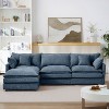 KWPZQEB 102" Modular Sectional Sofa, L Shaped Couch Set with Movable Ottoman, Chenille 3-Seater Cloud Couch with Throw Pillows for Living Room - 3 of 4