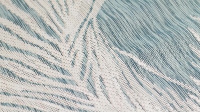 Aqua Splash Round Synthetic Indoor/Outdoor Rug