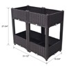 VisioGear Planter Raised Beds, Elevated Planter Garden Box with Drainage, Outdoor Standing Planter Beds Gardening Kit, Brown, 31.5"*15.7"*27.7" - 3 of 4