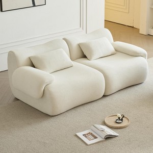 HipyMo Compressible Modular Sofa Set with Corduroy Fabric - High-Density Sponge, Stainless Steel - 1 of 4