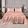Satin Comforter Set Bed in a Bag – 7-Piece Luxury Pom Pom Bedding with Sheets & Pillowcases, Soft Silky All-Season Quilt - 4 of 4
