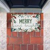 Stupell Industries Merry And Bright Seasonal Florals Printed Outdoor Door Mat, design by Kim Allen, 18"x30" - 3 of 4