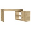NicBex L-Shaped Home Office Desk with 2 Open Shelves & Single Door Cabinet Corner Space-Saving Desk for Work/Study - 3 of 4