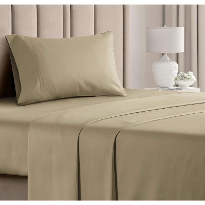 100% Cotton 400 Thread Count 4 Piece Sheet Set - Soft & Cozy Sateen Bed Sheets - CGK Linens