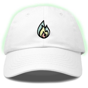Dalix Fire Embroidered Lit Flame Dad Hat Cotton Baseball Cap Adjustable Mens - 1 of 4