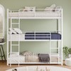 Racxily Triple Twin Bunk Beds, Metal Bunk Bed Platform Frame, Two Attached Ladders, Easy Access Guard-Rail, No Box Spring Need - 2 of 4