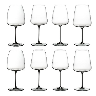 Riedel 5123/47 Winewings Red and White Wine Drinking Glasses Wine Tasting Set, Stemware, Crystal, Dishwasher Safe (8 Glasses)