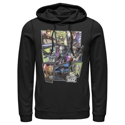 Men's Star Wars: The Clone Wars Square Group Photos Pull Over Hoodie
