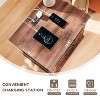 SinCiDo 24" Wide Farmhouse Nightstand with Charging Station & 3 Drawers & Handles, End Table for Bedroom, Living Room - 2 of 4