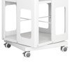 PAGED All-Steel Rotating Bookshelf 4-Tier Large Size Spacious Book Rack with Wheels for Living Room, Home Office - 4 of 4