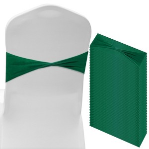 Unique Bargains Polyester Strong Stretchability Wedding Party Chair Sashes 100 Pcs - 1 of 4