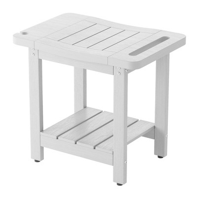 Sonkuki HIPS Waterproof Shower Benches for Inside with Shower Head Holder for Spa, Bath, Shaving Legs