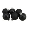 Northlight 2-Finish Christmas Ball Glass Ornaments - 3.25" (80mm) - Black - 6ct - 3 of 3