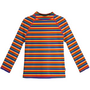 City Threads USA-Made Girls UPF 50+ Printed Long Sleeve Rashguard Tee - 1 of 3