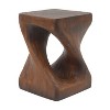 Homy Casa Twist Shape Sculptural Side Table, Magnesium Oxide Accent Table - 2 of 4