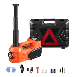 VEVOR Electric Car Jack, 5 Tons /11000 lbs, Electric Scissor Jack with Built-In Inflator, 12V Adjustable Tire Change Replacement ,Orange - 1 of 4