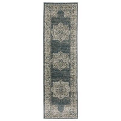 Oriental Weavers Alton 5501B Blue/ Beige Indoor Area Rug - 2'3" x 7'6"