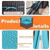 ALAULM 13 Pieces Patio Furniture Set, Rattan Wicker Outdoor Conversation Sets, Furniture Sofa Set w/43in Propane Fire Pit Table - 4 of 4
