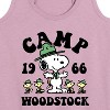 Women's - Peanuts - Camping Woodstock Graphic Racerback Tank - 2 of 4