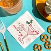 Big Dot of Happiness A Tini Bit Merry Napkins, Christmas Cocktail Party Decor, Holiday Candy Cane Martini, White 3-Ply Paper Luncheon Napkins - 24 Ct - 2 of 4