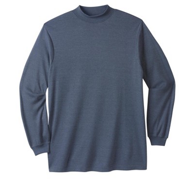 KingSize Mock Turtleneck Long-Sleeve Cotton Tee