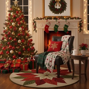 Homy Casa Faux Leather Armless Accent Chair with Tufted Back and Seat, Mid-Century Modern, Brown - 1 of 4