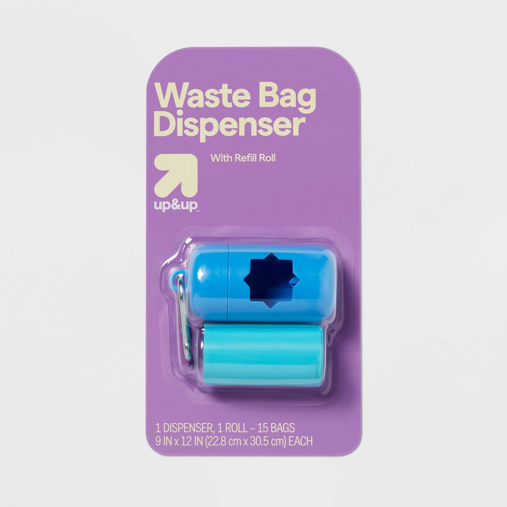 Dog Waste Bag Holder - 1Roll/15ct - Blue - up&up™