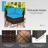 Tangkula Set of 7 Patio Furniture Set w/ 35" Propane Gas Fire Pit Table & Waterproof Cover - 2 of 4