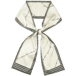 INSPIRE CHIC Women's Fashion Printed Skinny Long Retro Satin Silky Neck Scarves 1Pc - 1 of 4