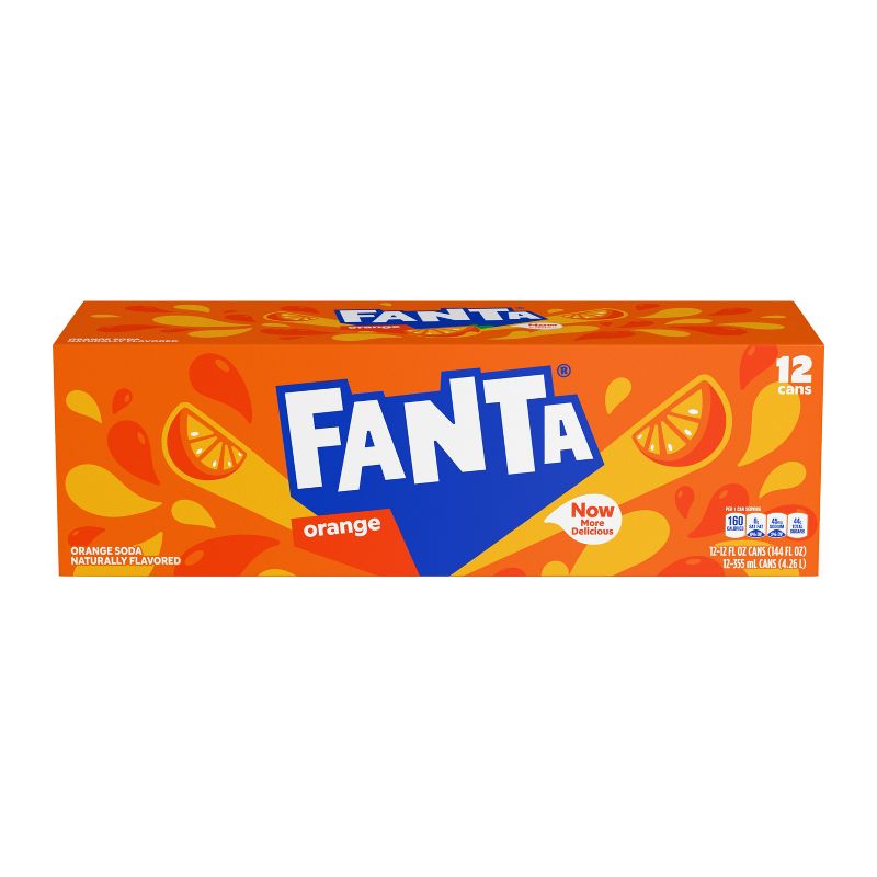 Fanta Orange Soda - 12pk/12 fl oz Cans, 3 of 9