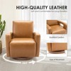 AZL1 Life Concept Accent Chairs Modern Swivel Accent Chair Faux Leather AccentChair Base Single Sofa Chair for Living Room, Brown, 32"*30"*33" - 3 of 4
