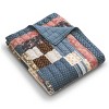 Greenland Home Fashions Shiloh 50"x60" Accessory Throw in Calico Pattern, Machine Washable, Rustic Polyester Quilt - 3 of 4