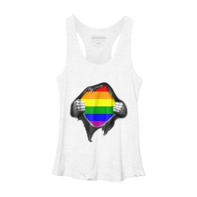 Adult Design By Humans Pride Shirt Rip Open Shirt By Luckyst Racerback Tank Top