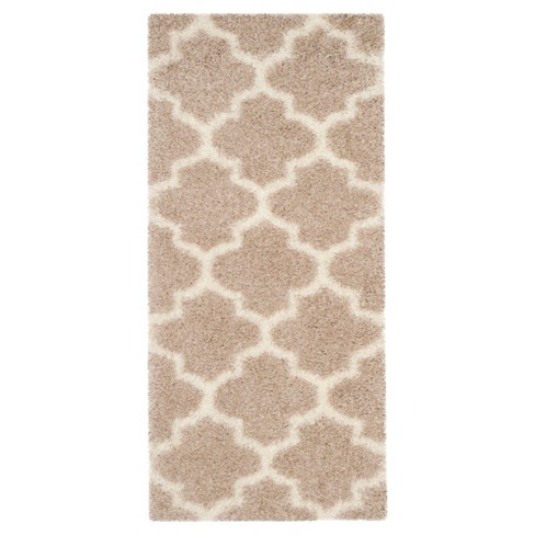 Ivory Shag Rug 3x5, Small Flokati Carpet 3 x 5, Shaggy Shimmer