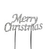 O'Creme Rhinestone 'Merry Christmas' Cake Topper, Silver - image 2 of 2