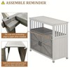 Sapphtopaz Outdoor Potting Bench with Storage Cabinet & Metal Table Top, Hemlock Wood Outdoor Storage Cabinet with Screen Door, Garden Potting Table - 3 of 4